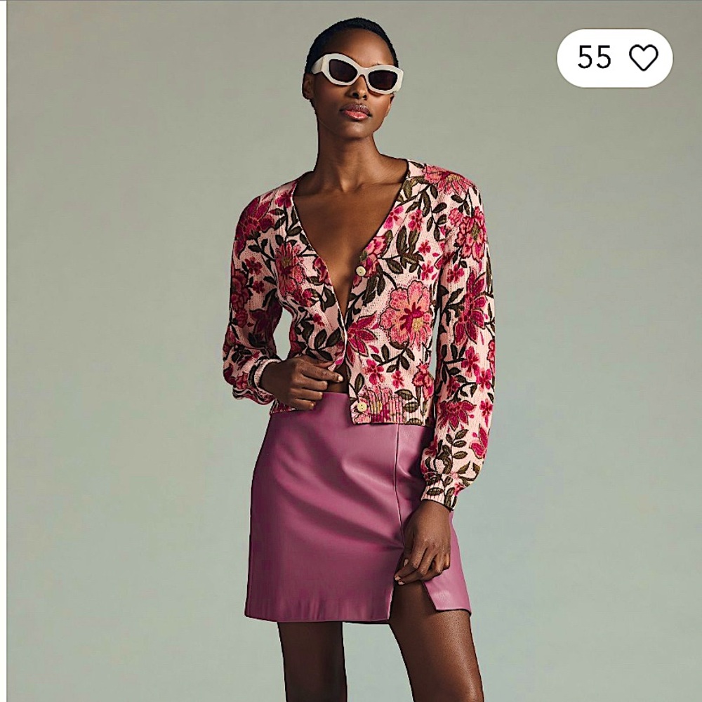 NWT Anthropologie Kachel Floral Cardigan Sweater; Small (S)